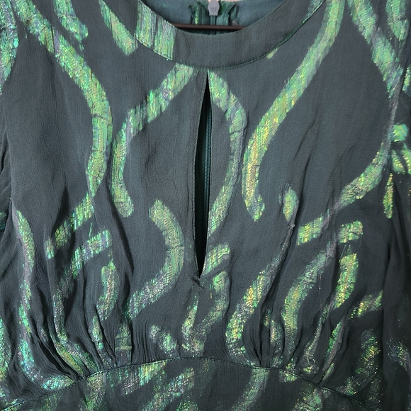 NWT Oliphant | Balloon Waisted Mini Dress in Aurora Teal - Size S - Picture 4 of 12